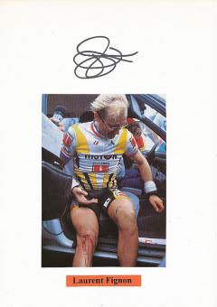 Laurent Fignon † 2010  Frankreich  2  x  Tour de France Sieger  Radsport Autogramm Karte original signiert 