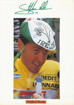 Stephen Roche  Tour de France Sieger 1987  Radsport Autogramm Karte original signiert 