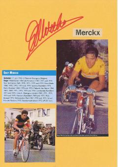 Eddy Merckx   Belgien  5  x Tour de France Sieger  Radsport Autogramm Karte original signiert 