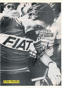Eddy Merckx   Belgien  5  x Tour de France Sieger  Radsport Autogramm Bild original signiert 