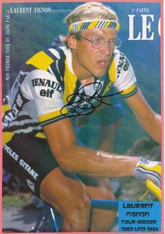 Laurent Fignon † 2010  Frankreich  2 x  Tour de France Sieger  Radsport Autogramm Bild original signiert 