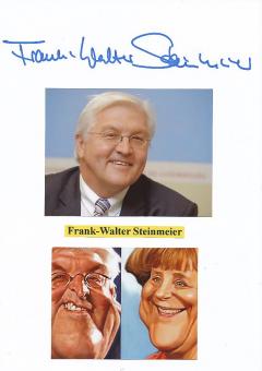 Frank Walter Steinmeier  Bundespräsident   Politik Autogramm Karte original signiert 