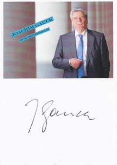 Joachim Gauck  Bundespräsident   Politik Autogramm Karte original signiert 