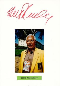 Herb McKenley † 2007  Jamaika   Olympiasieger 1952  Leichtathletik  Autogramm Karte original signiert 
