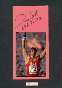 Dave Laut † 2009  USA  3.OS Olympia 1984  Leichtathletik  Autogramm Karte original signiert 