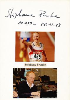 Stephane Franke † 2011   Leichtathletik  Autogramm Karte original signiert 