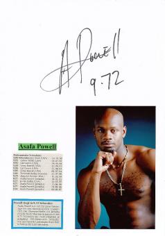 Asafa Powell  Jamaika  Leichtathletik  Autogramm Karte original signiert 
