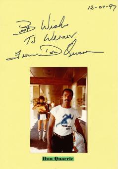 Donald Quarrie  Jamaika  Olympiasieger 1976  Leichtathletik  Autogramm Karte original signiert 