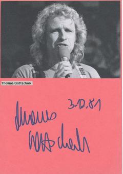 Thomas Gottschalk  Film & TV Autogramm Karte original signiert 