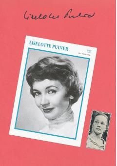 Liselotte Pulver  Film & TV Autogramm Karte original signiert 