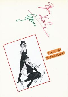2  x  Alice & Ellen Kessler  Zwillinge  Film & TV Autogrammkarte + Karte original signiert 