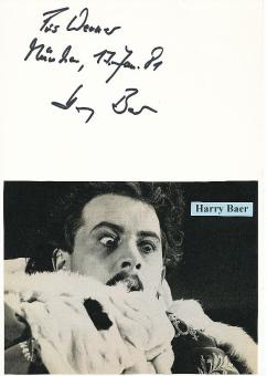 Harry Baer  Film & TV Autogramm Karte original signiert 