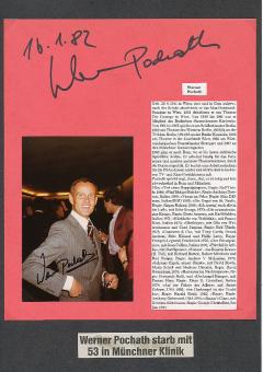 2  x  Werner Pochath † 1993  Film &  TV Autogramm Foto + Karte original signiert 