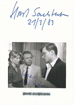2  x  Horst Sachtleben † 2022  Film &  TV Autogramm Foto + Karte original signiert 