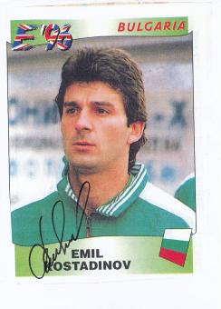 Emil Kostadinov  Bulgarien  EM 1996  Fußball Autogramm Blatt  original signiert 