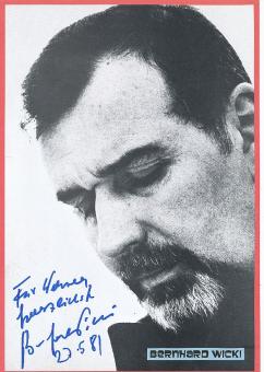 Bernhard Wicki † 2000  Film & TV Autogramm Bild original signiert 