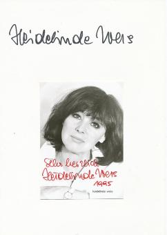 2  x  Heidelinde Weis  Film  & TV Autogrammkarte + Karte original signiert 