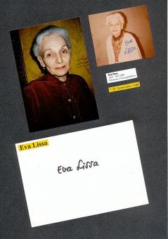 2  x  Eva Lissa † 1989  Film & TV  Autogramm Foto + Karte   original signiert 
