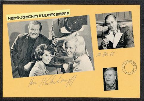Hans-Joachim Kulenkampff † 1998  Film &  TV Autogramm Karte original signiert 