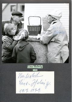 2  x  Lisa Helwig † 1992  Film &  TV  Autogramm Foto + Karte   original signiert 