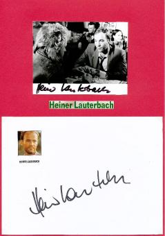 2  x  Heiner Lauterbach  Film &  TV  Autogramm Foto + Karte   original signiert 