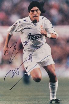 Ivan Zamorano  Real Madrid  Fußball Autogramm  30 x 20 cm Foto original signiert 