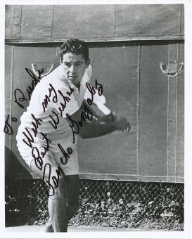 Pancho Gonzales † 1995 USA  Tennis Autogramm 20 x 25 cm Foto original signiert 