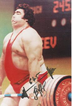 Vasily Alekseyev † 2011  UDSSR Rußland Gewichtheben  Autogramm Foto  original signiert 
