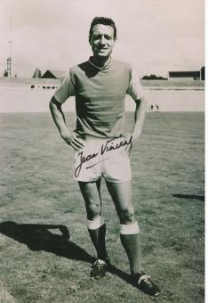 Jean Vincent † 2013  Frankreich WM 1958  Fußball Autogramm 30 x 20 cm Foto original signiert 