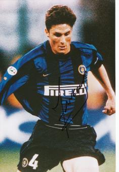 Javier Zanetti  Inter Mailand   Fußball Autogramm 30 x 20 cm Foto original signiert 