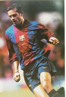 Phillip Cocu  FC Barcelona  Fußball Autogramm 30 x 20 cm  Foto original signiert 