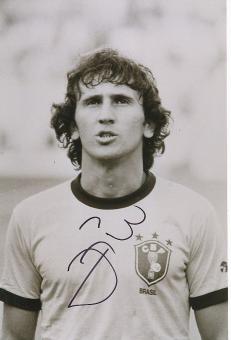 Zico  Brasilien WM 1982  Fußball Autogramm 30 x 20 cm Foto original signiert 
