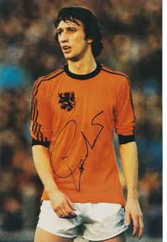 Rob Rensenbrink † 2020  Holland WM 1974  Fußball Autogramm 30 x 20 cm Foto original signiert 