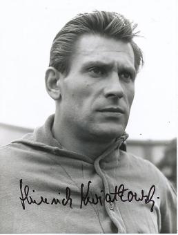 Heinrich Kwiatkowski † 2008  DFB Weltmeister WM 1954  Fußball Autogramm 21 x 17 cm Foto original signiert 