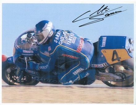 Christian Sarron  Frankreich  Motorrad Sport  Autogramm  21 x 20 cm Foto original signiert 