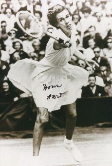 Doris Hart † 2015 USA  Tennis Autogramm 30 x 20 cm Foto original signiert 