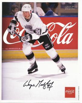 Wayne Gretzky  Los Angeles Kings  Eishockey 20 x 25 cm Autogrammkarte  original signiert 