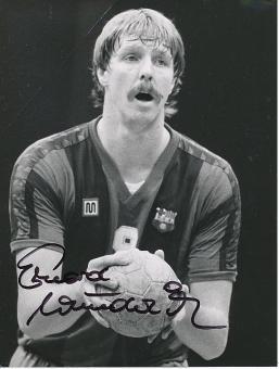 Erhard Wunderlich † 2012   FC Barcelona  Handball Autogramm 16 x 22 cm Foto original signiert 