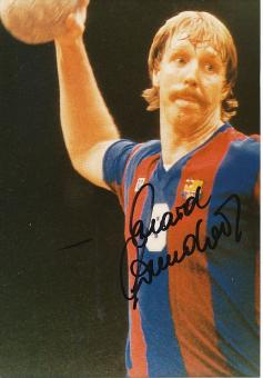 Erhard Wunderlich † 2012   FC Barcelona  Handball Autogramm 19 x 28 cm Foto original signiert 