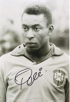 Pele † 2022 Brasilien Weltmeister WM 1958 + 1962 + 1970 Fußball Legende  Fußball 30 x 20 cm Autogramm Foto original signiert 