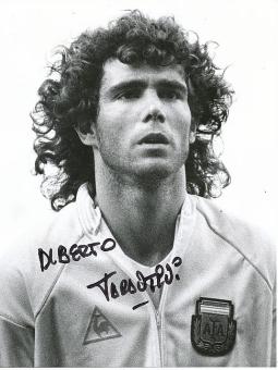 Alberto Tarantini Argentinien Weltmeister WM 1978  Fußball Autogramm 22 x 17 cm Foto original signiert 