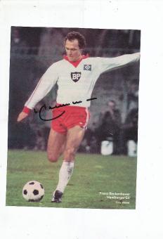 Franz Beckenbauer † 2024  Hamburger SV  Fußball Autogramm Bild  original signiert 