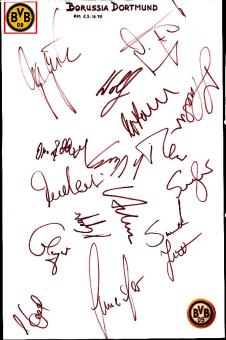Borussia Dortmund   1977   Fußball Autogramm Blatt  original signiert 