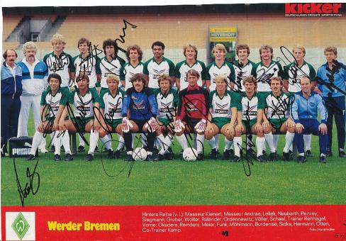 SV Werder Bremen  1984/85  Fußball Autogramm Bild  original signiert 