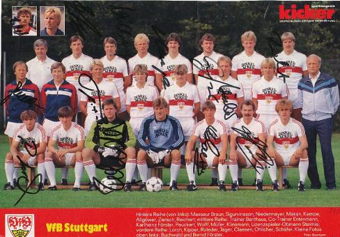 VFB Stuttgart  1984/85  Fußball Autogramm Bild  original signiert 