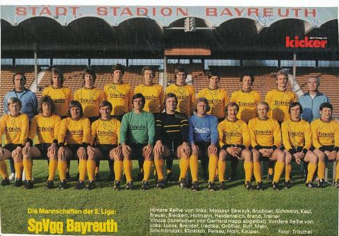 SpVgg Bayreuth   Fußball Autogramm Bild  original signiert 