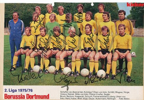 Borussia Dortmund  1975/76   Fußball Autogramm Bild  original signiert 