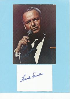 Frank Sinatra † 1998 Film + TV   Autogramm Blatt original signiert 