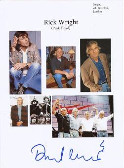 Rick Wright  † 2008  Pink Floyd   Musik Autogramm Foto original signiert 