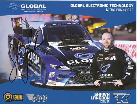 Shawn Langdon  USA  Auto Motorsport Autogrammkarte original signiert 